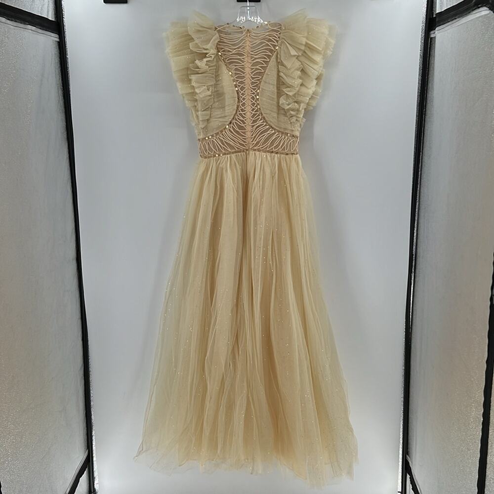 Zimmermann Dancer Glitter Tulle Dress - Cream - 1 or US 6 - New with tags - Picture 14 of 15
